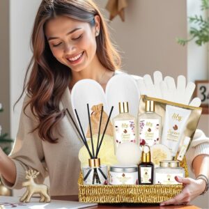 Spa Gift Set for Women 17 Pcs Body and Bath Spa Gift Baskets Set for Women Spa Kit Birthday Gifts Christmas Perfumes Self Skin Care  Gifts Basket Set Spa Set Bath Set